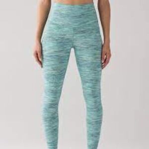 Lululemon Wunder Under Pant Hi-Rise Space Dye Camo Alberta Lake Fresh Teal